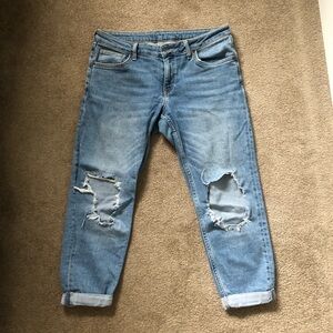 Loose crop style jeans